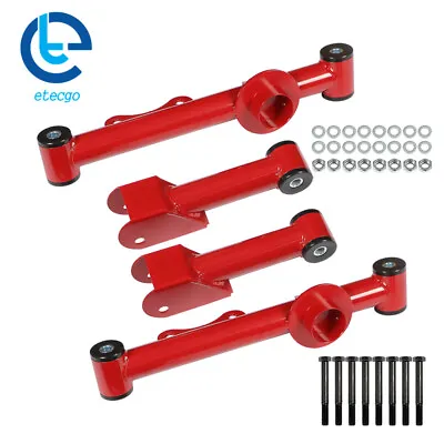 Rear Upper Lower Tubular Control Arm Arms Kits Red For Ford Mustang 1979-2004 • $80.75