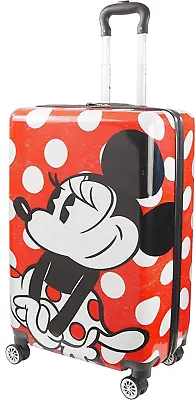 FUL Disney Minnie Mouse 1 Piece Rolling Luggage Hardshell Suitcase FREESHIPPING • $99.95