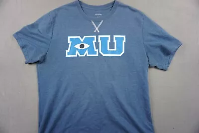 Disney Pixar Shirt Size L Monsters University MU Inc Blue • $12.99