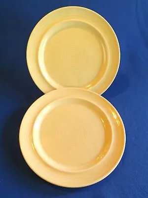 2 Metlox Colorstax Handcrafted SAND Dinner Plates 10.5” Made In USA • $10