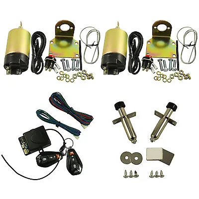 100lb 2 Door Shaved Door Handle Kit Popper Solenoid Street Rat Hot Rod Car Truck • $59.61