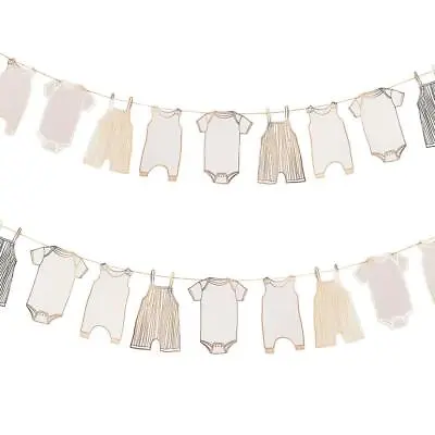 Baby Shower Banner Gold Baby Grows 2.5 Meter Garland Foil Party Decoration • £6.49