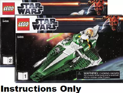 NEW INSTRUCTIONS ONLY LEGO SAESEE TIIN'S JEDI STARFIGHTER 9498 Book 1+2 From Set • $17.08