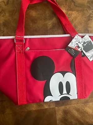 *Disney* Mickey Mouse Insulated Zip Cooler Tote Bag -LARGE *NWT* Water Resistant • $19.99