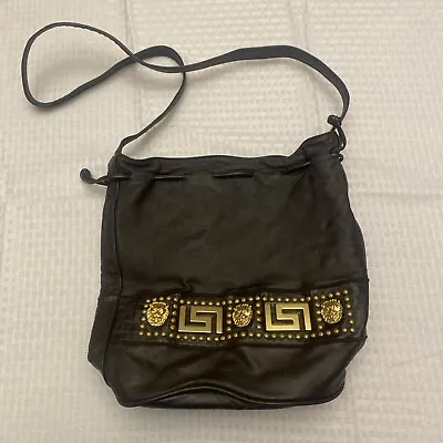 Vintage Park Avenue Int. Brown Leather Purse/Crossbody Handbag Unique1980's USA • $25