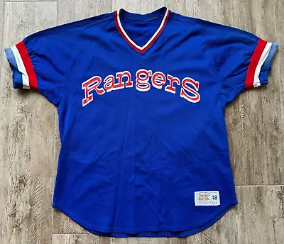 Vintage Russell Athletic Texas Rangers Blue Minor League #49 Baseball Jersey-48 • $99.99