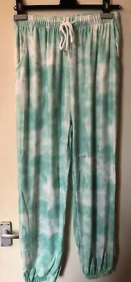 Womens Green Tie Dye Joggers Zaful Size 14 XL • £10