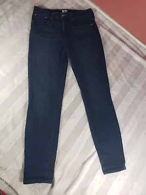 J. Crew Womens Curvy Toothpick Skinny Dark Wash High Rise Jeans Size 29 X 27 • $22.12