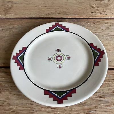 VTG Iro-Tan Iroquois China Restaurant Ware Adobe Pattern 9” Luncheon Plate CHIP • $10