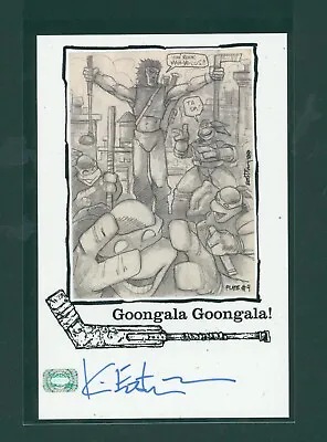 TMNT Goongala Print 6.5 X10  Signed Kevin Eastman Auto Casey Jones Ninja Turtles • $35