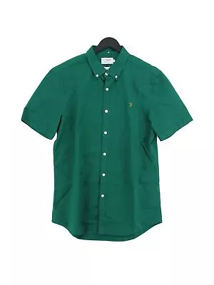 Farah Men's Shirt M Green 100% Cotton Basic • £12