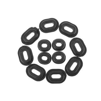 12x Motorcycle Oval Round Rubber Side Cover Grommets Fit For Honda Suzuki Black • $6.59