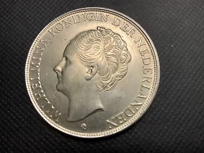 Vintage 1944 2 1/2 Gulden Wilhelmina Koningin Der Nederlanden Silver Coin • $30