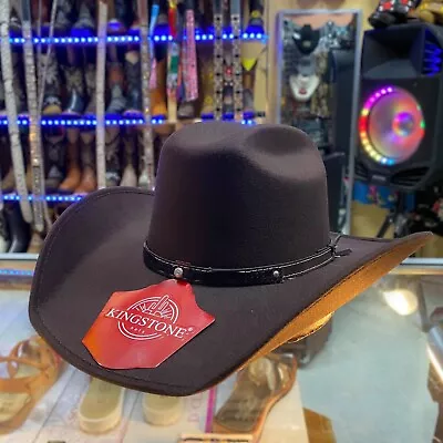 Men’s Brown Felt Cowboy Hat. Men’s Western Cowboy Hat. Sombrero Vaquero Cafe. • $38.99