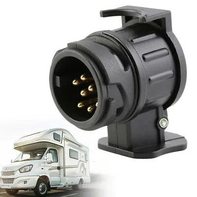 13 To 7 Pin Plug Converter Trailer Truck Electric Adapter Towing Waterproof • £3.69