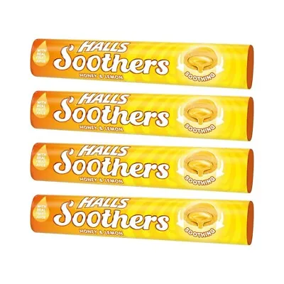 Halls Soothers 4 X 45g Honey And Lemon Flavour Candy Sweets • £6.99