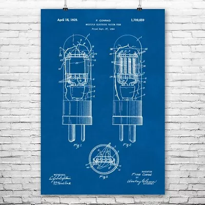 $12.95 • Buy Vacuum Tube Poster Print Vacuum Tube Wall Art Science Teacher Gift Engineer Gift