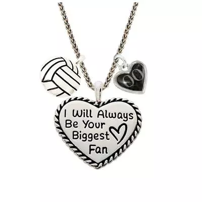 Custom I Will Always Be Your Biggest Fan Volleyball Necklace Jersey Number 0-50 • $23.49