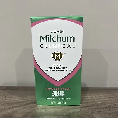 Mitchum Clinical Women Powder Fresh Soft Solid Antiperspirant Deodorant 1.6 Oz • $24.95