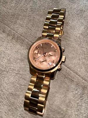 Michael Kors MK-5128 Gold Toned Designer Women's Wrist Watch • £12.06