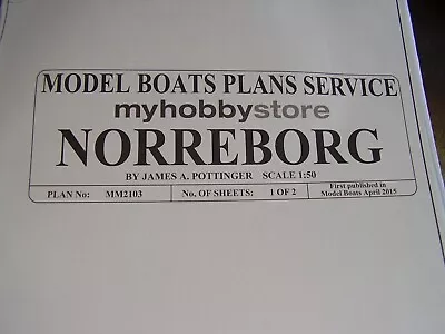 Original Model Boat Plans Norreborg Swedish Water Bus 2015 Free Uk Post • $12.62