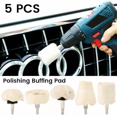 5X Buffing Polishing Pad Mop Wheel Drill For Car Aluminum/Stainless Kit • $23.49