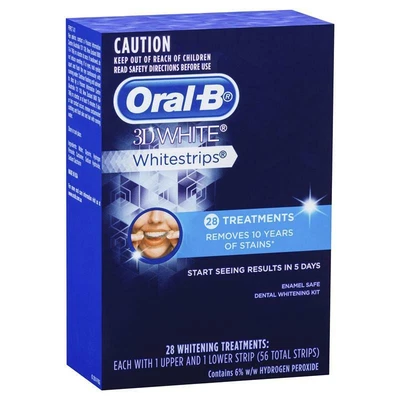 $39.99 • Buy Oral B 3D White Strips 28 Teeth Whitening Treatments
