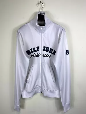 Vintage Tommy Hilfiger Athletics Full Zip Spell Out Logo Men Track Top Jacket • $20