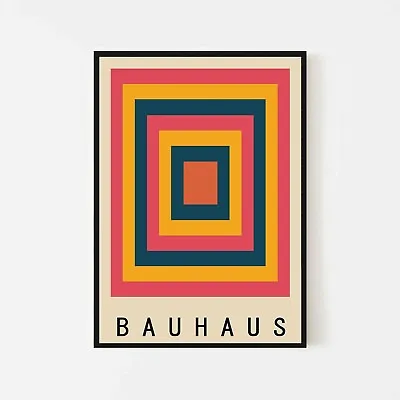 Bauhaus Larkspur Exhibition Museum Retro Vintage Wall Art Poster Print • $74.50