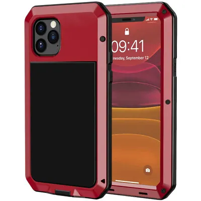 $18.99 • Buy IPhone 11 12 13 14 XS 6 7 8 Metal Case Cover Silicone Shockproof + Screen Glass