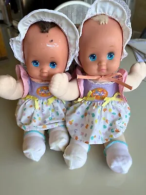 Vintage 1989 Magic Nursery Baby Dolls Lot Of 2 USED  13inches • $9.95