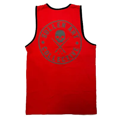 Sullen Men's Forever Sleeveless Tank Top Shirt Red Clothing Apparel Tattoo Sk... • $30.40