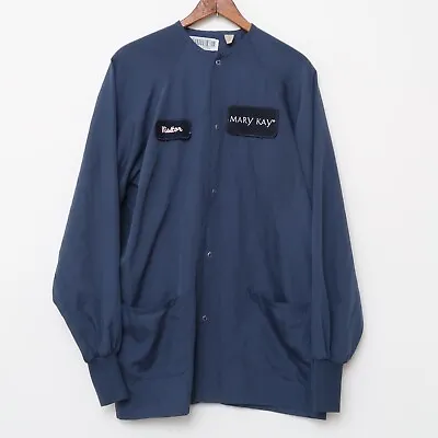Vintage Mary Kay Visitor Consultant Smock Lab Coat Shirt Blue Size MEDIUM Rare • $19.99