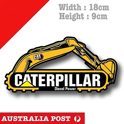 Caterpillar Diesel Power  Logo EXCAVATOR Arm Heavy Machinery Mine Sticker • $7