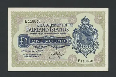 FALKLAND ISLANDS £1 1974 QEII Krause 8b Uncirculated- Banknotes • £90