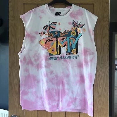 Oversized MTV Tie Dye T Shirt/Beach Cover Up  • £2.99