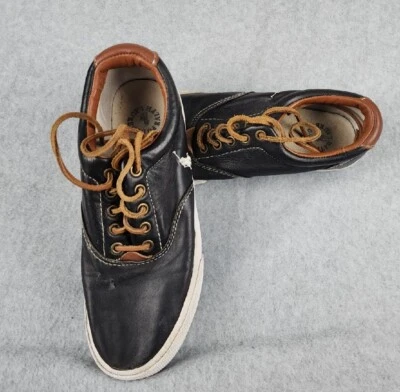 $11.94 • Buy Ralph Lauran Polo Shoes Women 8D Blue Leather Low Top Lace Up Casual Walking
