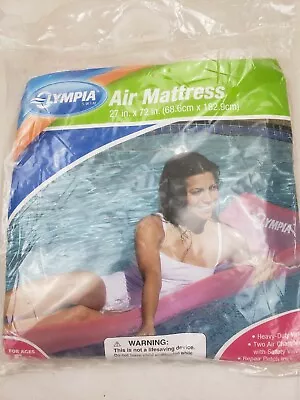 Vintage Olympia Vinyl Air Mattress Pool Float 27X72 Blue New In Package  • $19.99