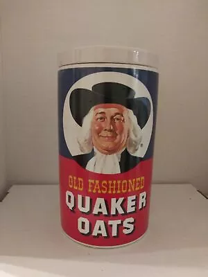 QUAKER OATS Ceramic Cookie Jar Limited Edition Vintage Recipe On Back • $37.49