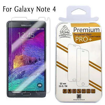 New 100% Genuine Gorilla Tempered Glass Film Screen Protector For Galaxy Note 4 • £3.99