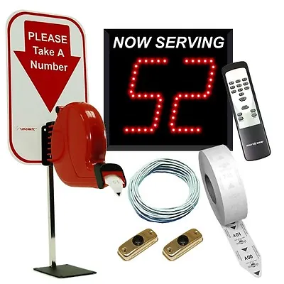 2-Digit Take A Number System With Counter Top Ticket Dispenser • $199