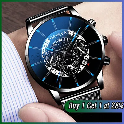 £4.77 • Buy Mens Army Military Stainless Steel Wrist Watch Quartz Date Analog Sports Watches