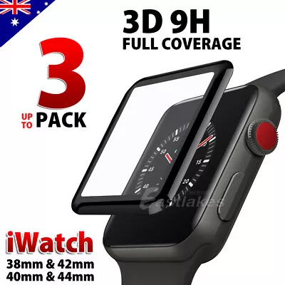 $8.95 • Buy For Apple Watch 6 5 4 3 2 SE FULL Tempered Glass Screen Protector 44 40 38 42mm