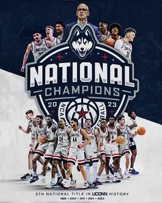 UCONN HUSKIES 2023 Basketball National Champions 8 X 10 Photo Connecticut • $6.99