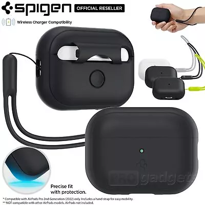 $34.99 • Buy For Apple AirPods Pro 2 Case SPIGEN Silicone Fit Strap Protective Soft Cover