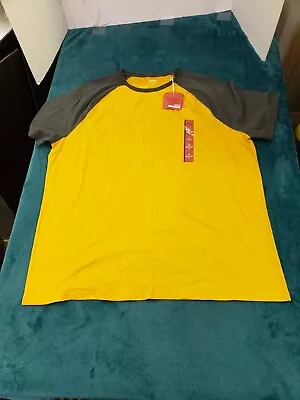 Mossimo Mens Yellow Short Sleeve Crew Neck T-Shirt Sz Extra Large Cotton NWT • $12.46