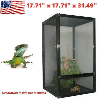 $121.89 • Buy Reptile Enclosure Pet Cage Large Tank Feeding Box Terrarium Lizard Chameleon
