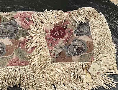 $500 AUSTIN HORN Tapestry Brocade Reversible Throw Blanket W/Bullion Fringe 52  • $98