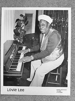 CHICAGO BLUES PUBLICITY PHOTO: LOVIE LEE (of Muddy Waters Band) At Piano 8x10 • $11.99