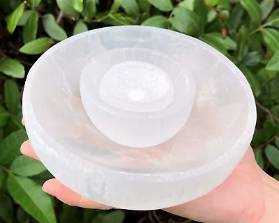 Polished Selenite Charging Bowl 2  3  4  6  & 8  Crystal Cleaning & Cleansing • $14.75